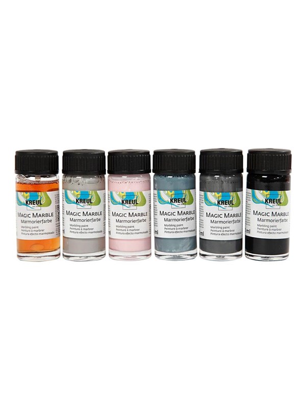 Taikamarmoriväri, murretut värit, 6x20 ml/ 1 pkt