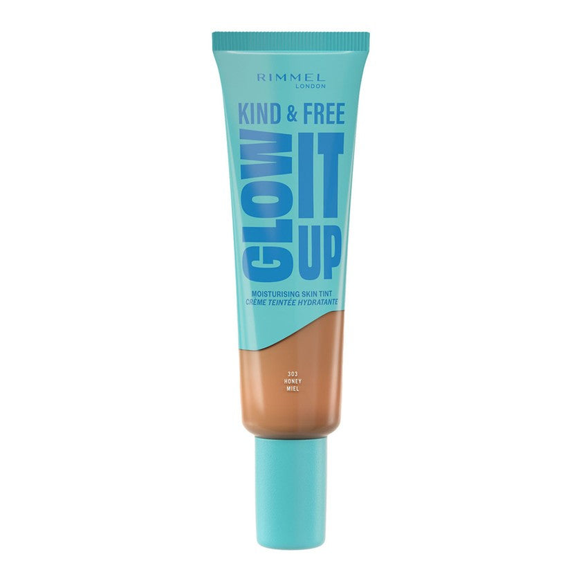 Rimmel Glow It Up Di Kind & Free - Nestemäinen meikkivoide 303 - honey