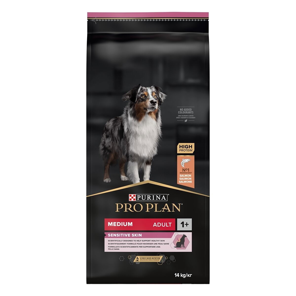 Purina Medium Adult Sensitive Skin 14 kg Voksen Laks