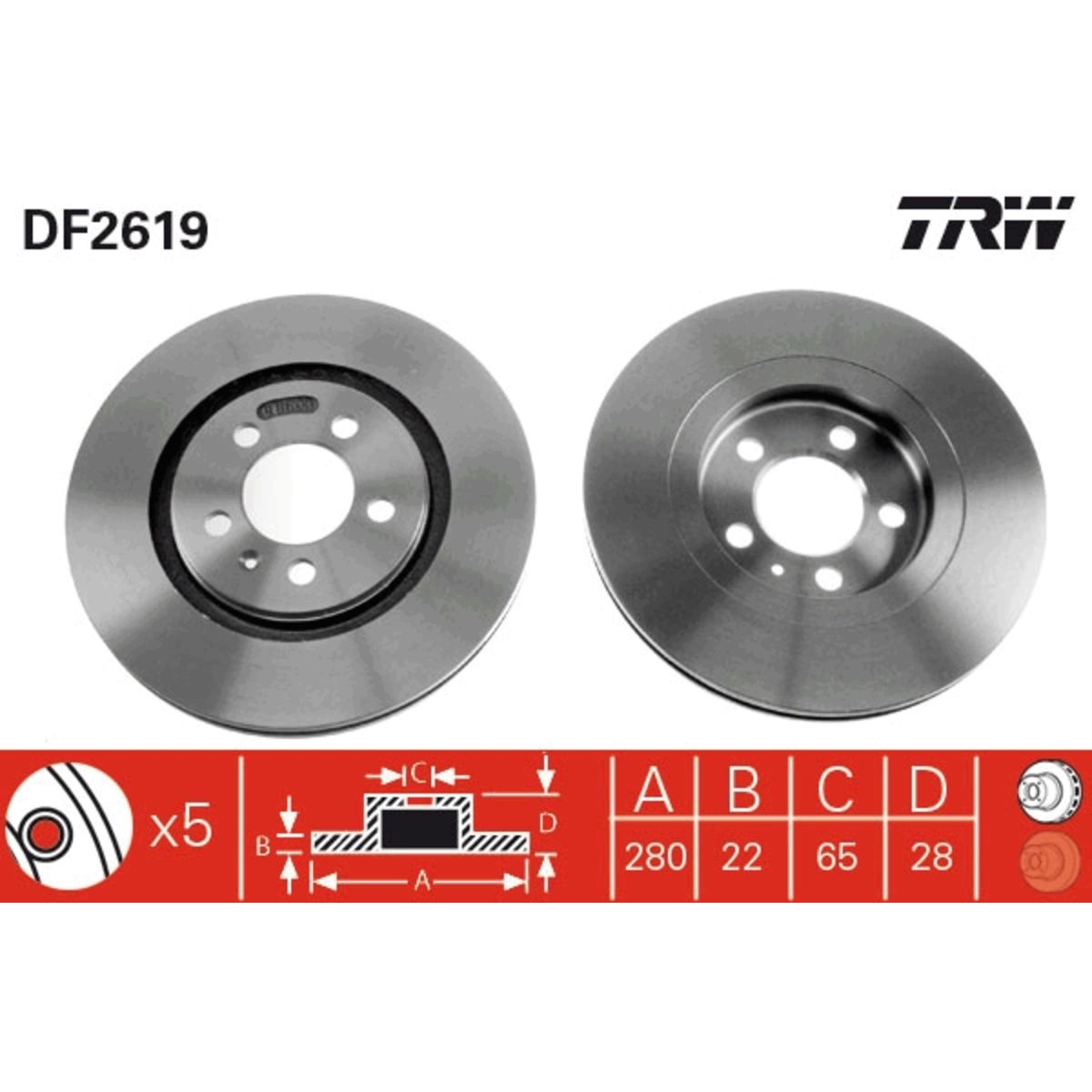 Jarrulevy TRW DF2619