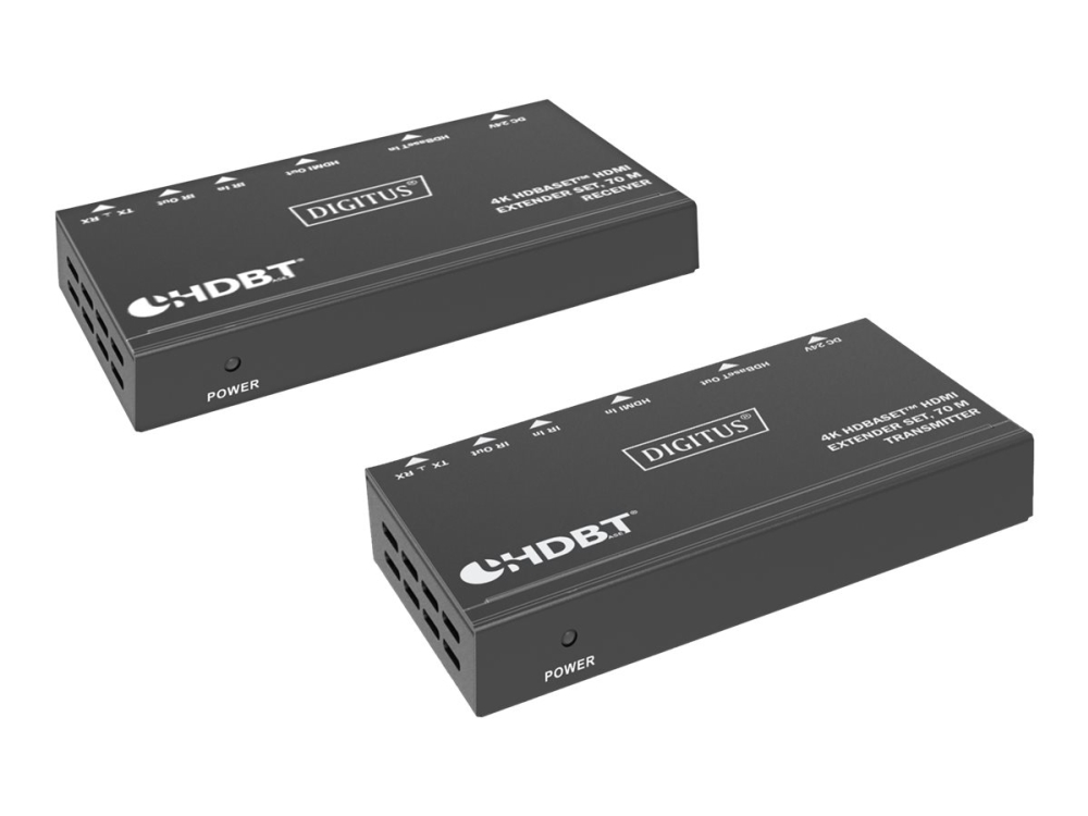 DIGITUS 4K HDBaseT DS-55520 - transmitter and receiver - video/audio/infrared/serial/network extender - HDMI HDBaseT RS-232