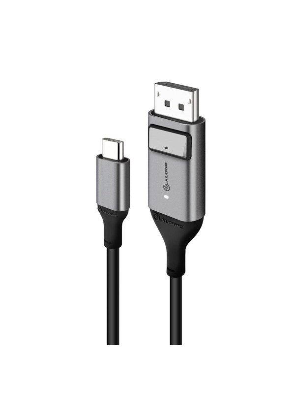 Alogic Ultra 2m Displayport Usb-c Harmaa, Musta