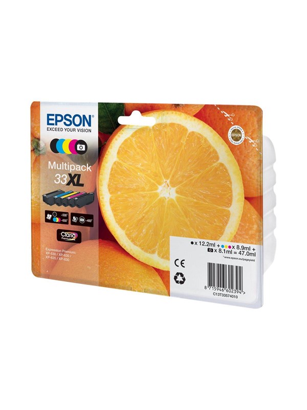 Epson Mustepatruuna MultiPack Bk,C,M,Y,PBK, Innehåll 12,2 T3357 Vastaa: N/A