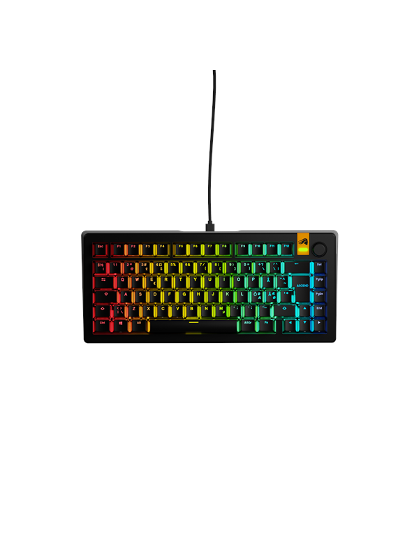 Glorious GMMK 3 HE Prebuilt 75% -mekaaninen pelinäppäimistö, Glorious Fox HE, musta