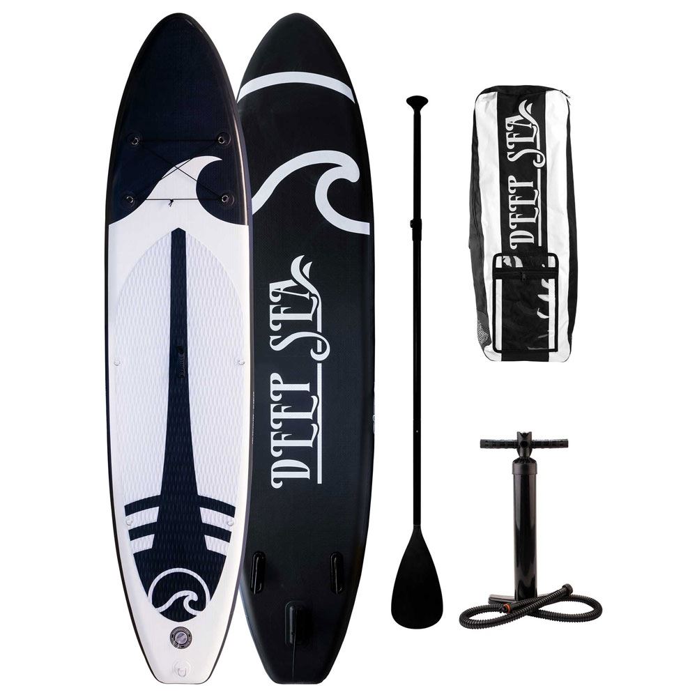 SUP-lautasetti XXL, Deep Sea Mustavalkoinen