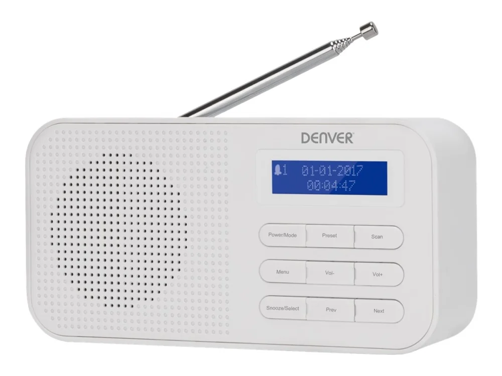 DENVER DAB-42 - Kannettava DAB-radio - 1 Watt - valkoinen