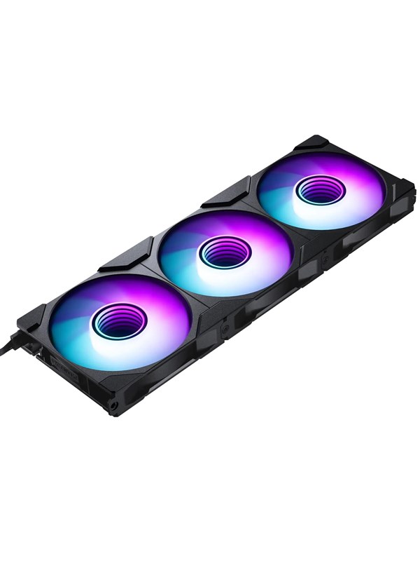 Phanteks M25 Gen2 120 mm PWM Reversed Airflow D-RGB -tietokonetuuletin, 3 kpl, musta