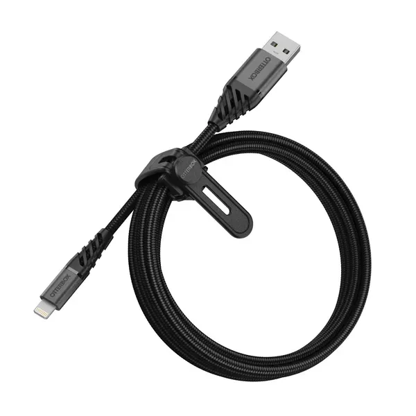 OtterBox Premium USB-A – Lightning -kaapeli, 2 m, musta