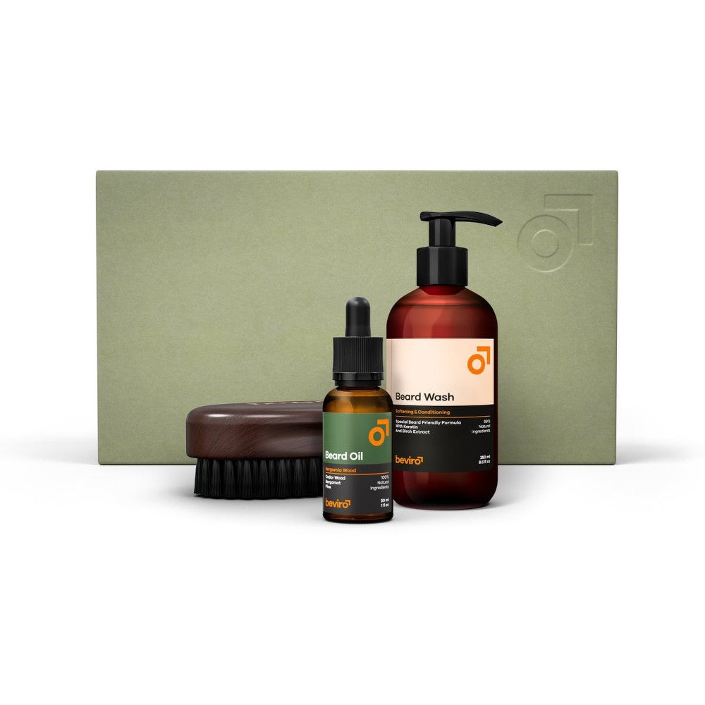 Beviro Bergamia Wood Beard Care Kit -parran lahjarasia 1 kpl
