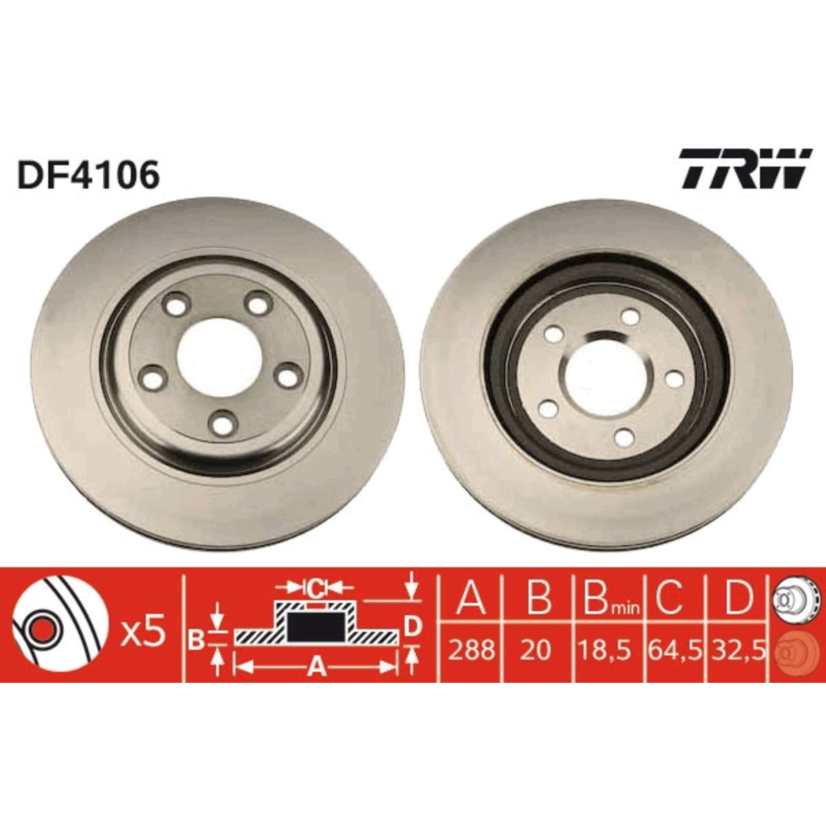 Jarrulevy TRW DF4106