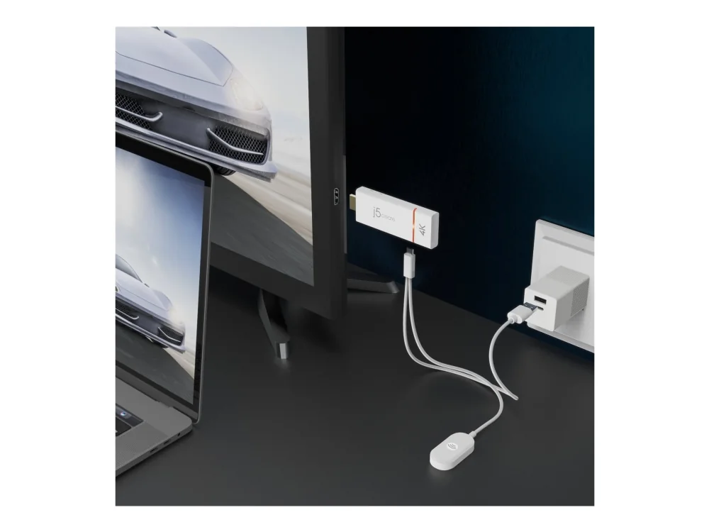 j5create JVAW76-N ScreenCast 4K HDMI™ Wireless Display Adapter, 720p, 1080p, 2160p, Valkoinen, 0 - 40 °C, -20 - 50 °C, 0 - 85%, 0 - 85%