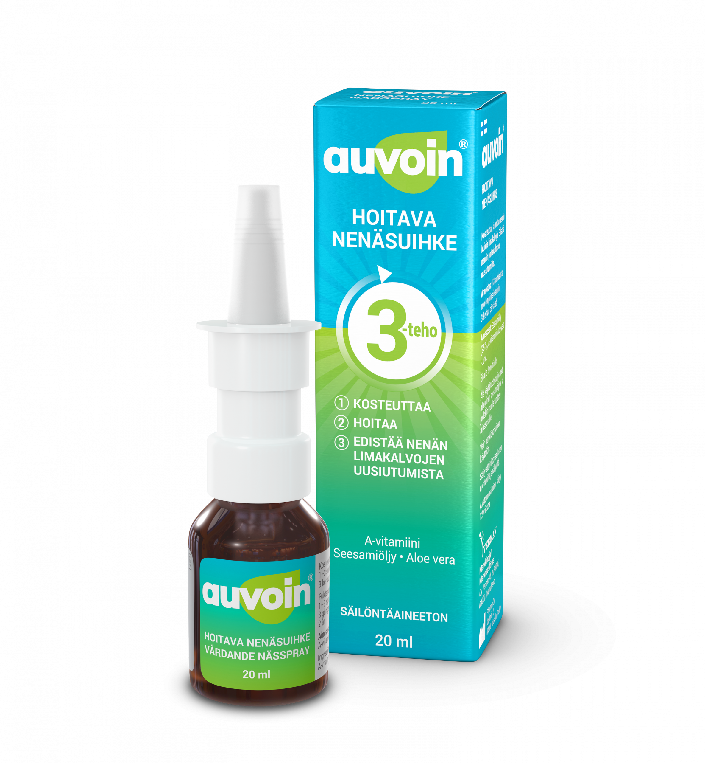 Auvoin hoitava a-vitamiini nenäsuihke 20 ml