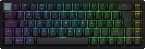 Keychron K6 HE Wireless Tri-Mode - Pelinäppäimistö - Pohjoismainen - Musta