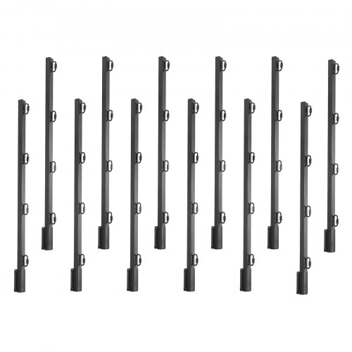 VEVOR Fence Post Extender, 12 Packs 815 mm Barbed Wire Arm, Sturdy Steel Fence Height Extender, Flat or Surface Mounted Barbed Wire Extension Arms, Protect Privacy and Prevent Pets Jumping Off