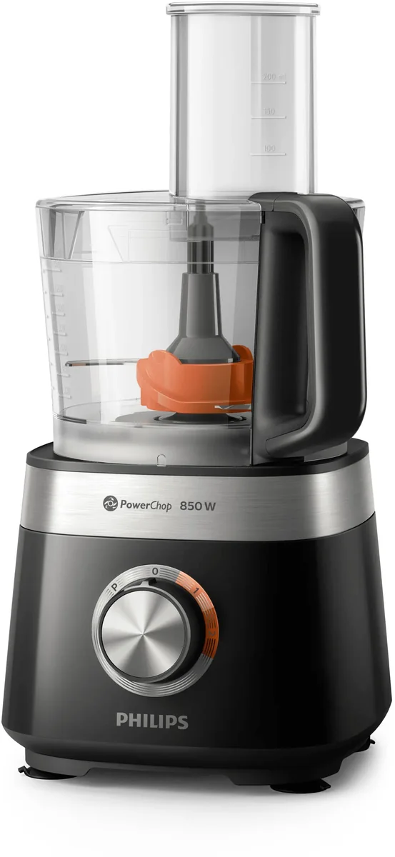 Philips Viva Collection HR7530/10 Pienikokoinen monitoimikone, 2,1 L, Musta, Rotaatio, 19000 RPM, 1 m, 1 levyt