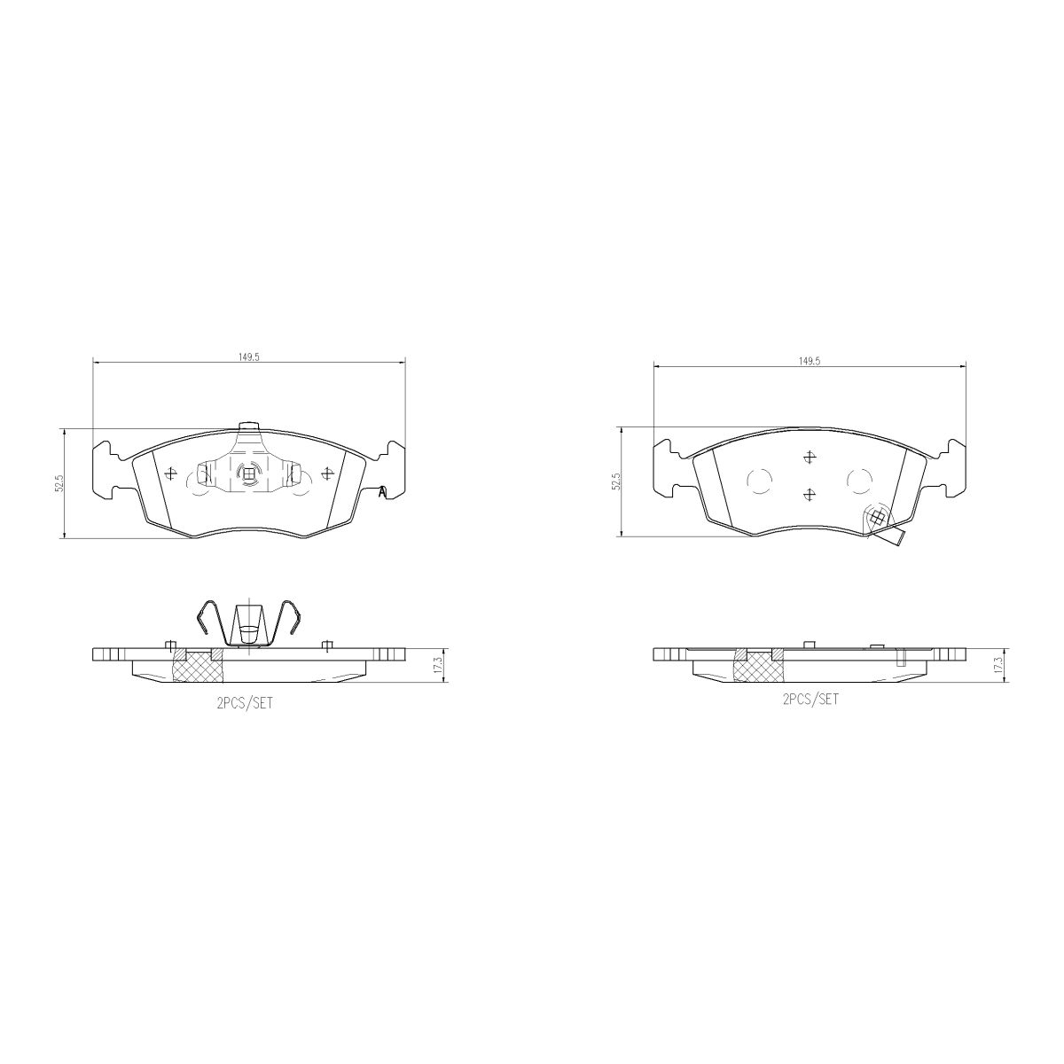 Jarrupalat, levyjarru BREMBO P 11 031