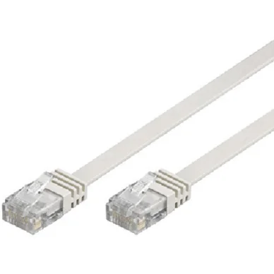 DELTACO U/UTP Cat6 laitekaapeli, litteä, 5m, 250MHz, valkoinen TP-65V-FL Vastaa: N/A