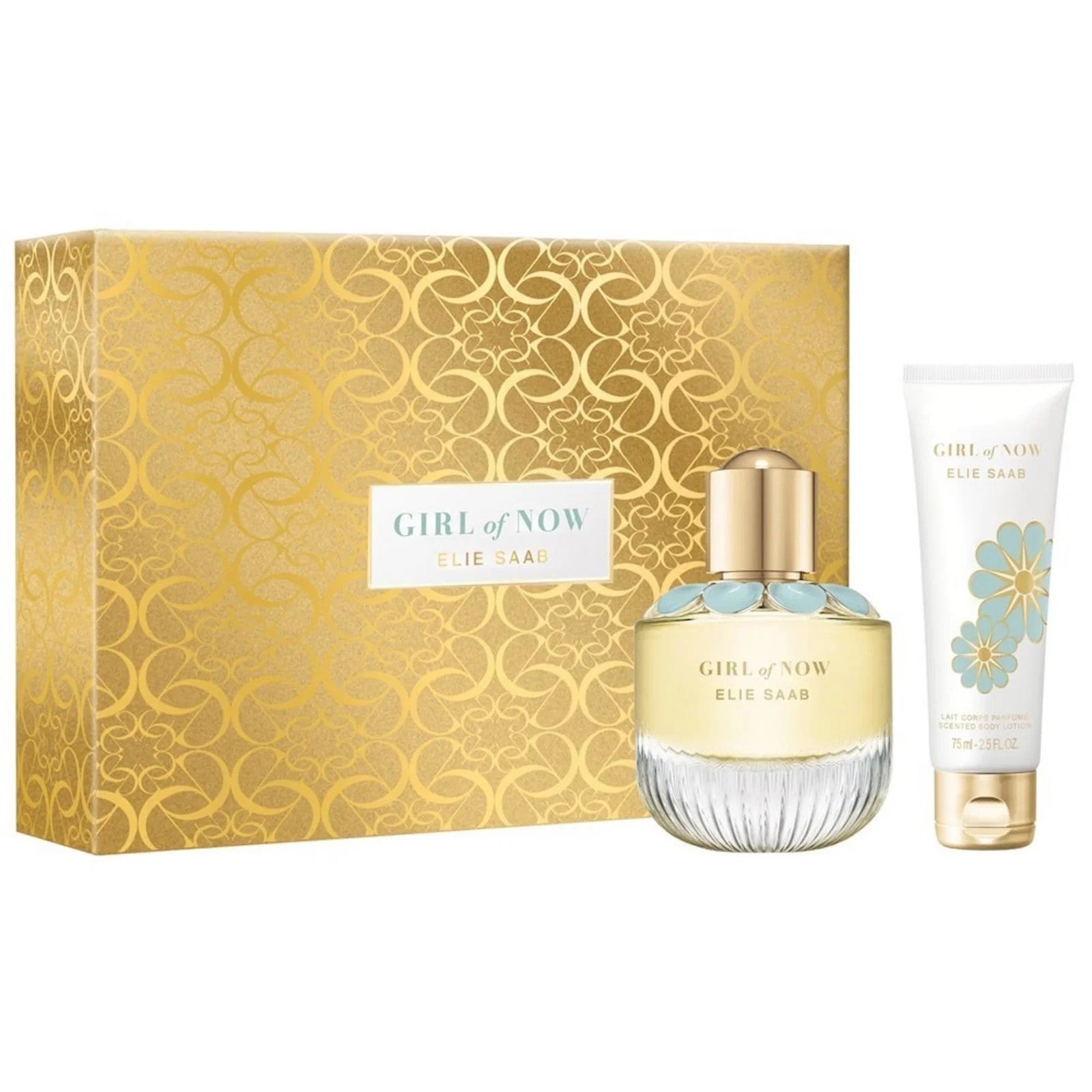 Lahjasetti Elie Saab: Girl of Now Eau De Parfum naisille 50 ml + Girl of Now Hydrating vartalovoide 75 ml