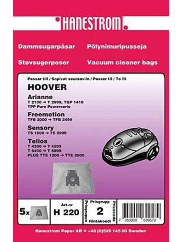 Haneström Pölypussit, mikrokuitu, 5kpl. DU12285 Vastaa: N/A