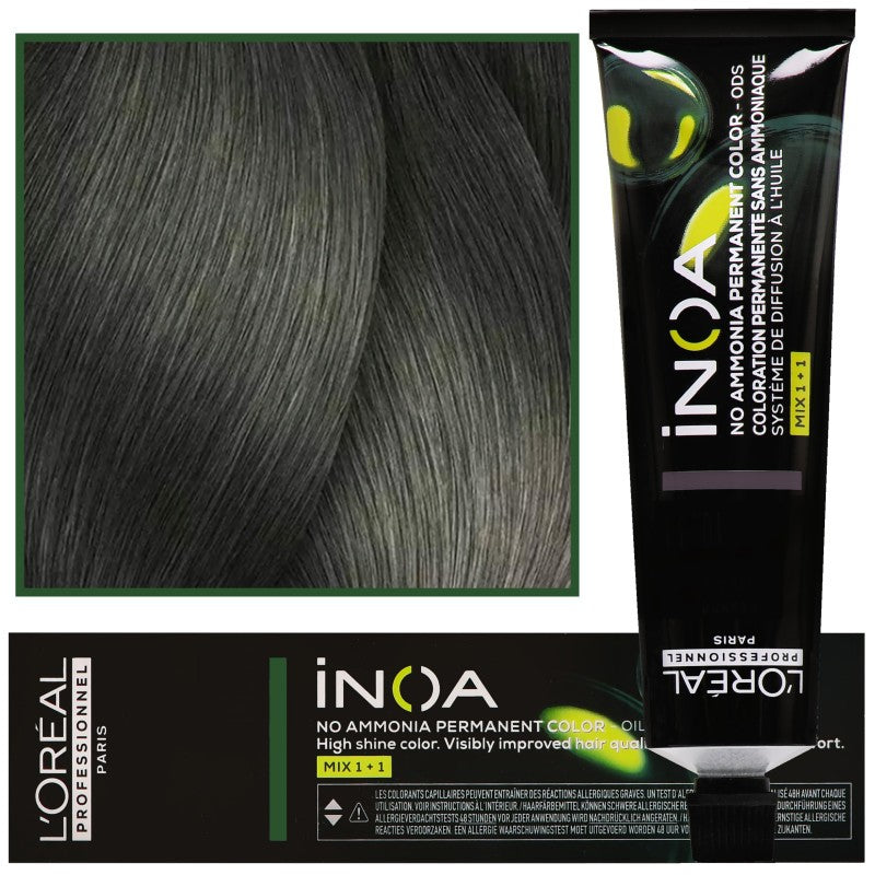 Loreal Inoa hiusväri 60ml 7.17 Tuhkanvaalea - Metallinen