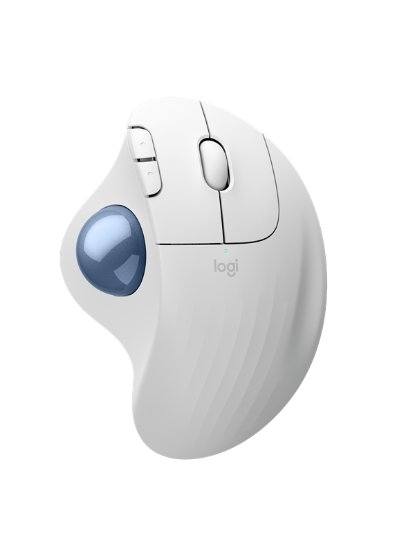 Logitech Ergo M575S - Off-White - Ergonominen hiiri - Optinen - 5 painiketta - Valkoinen