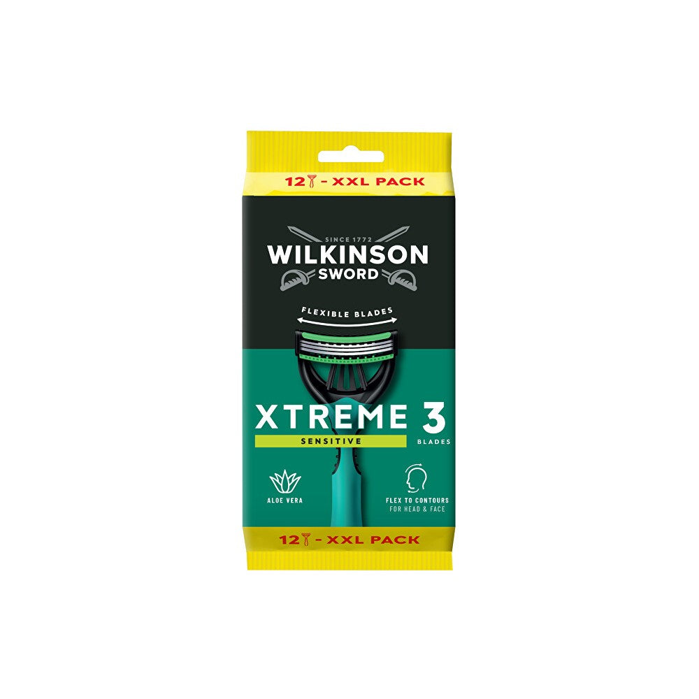 Wilkinson Sword Xtreme 3 Sensitive Comfort kertakäyttöiset parranajokoneet miehille 12 kpl