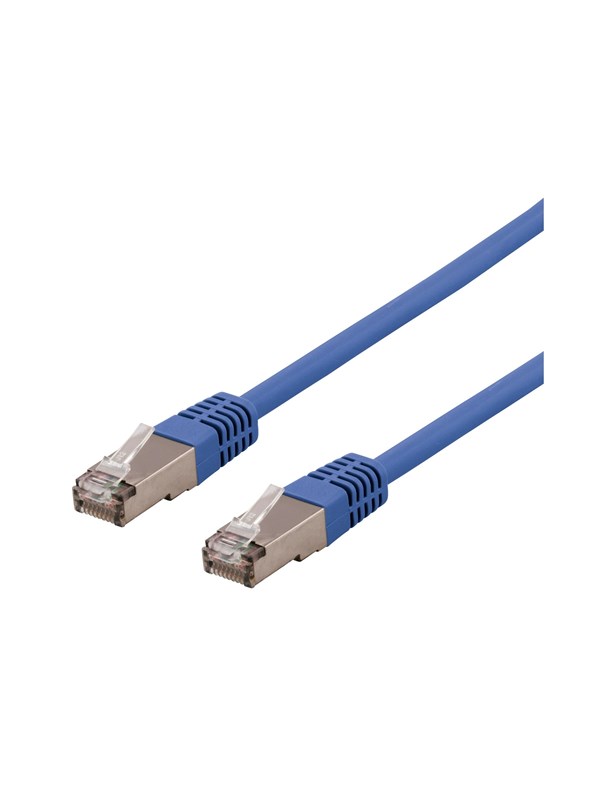 Deltaco Cat6a U/FTP LSZH RJ45 0.3m -verkkokaapeli, sininen