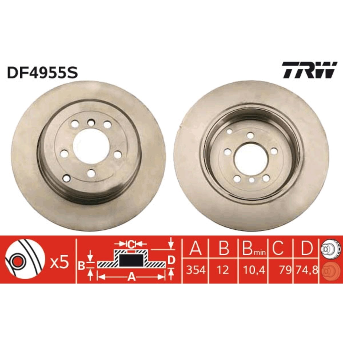 Jarrulevy TRW DF4955S