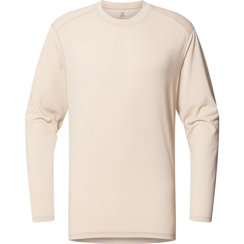 Haglöfs Kaise Wool LS Tee Miesten liitubeige - L
