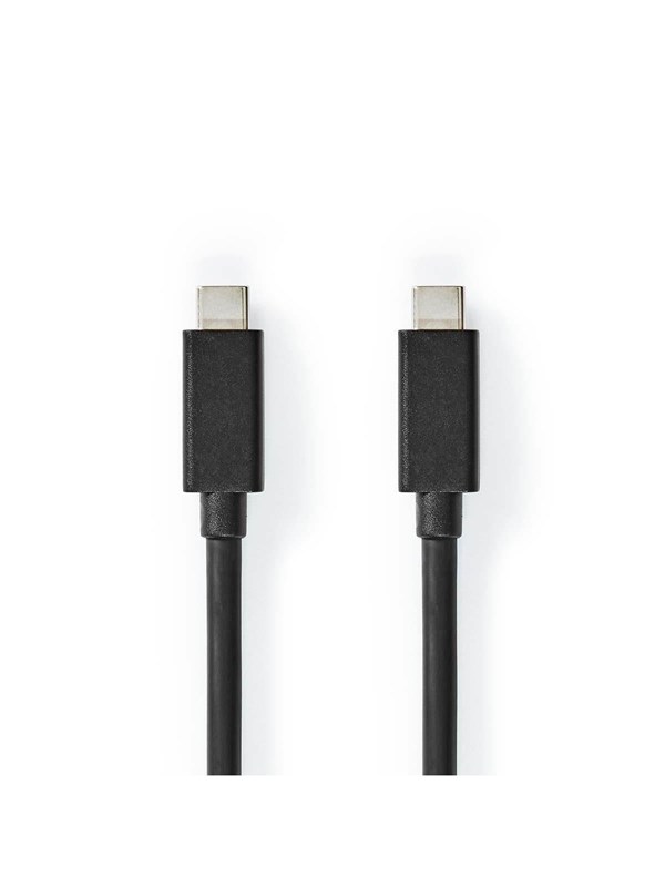 Nedis USB kaapeli | USB 3.2 Gen 2 | USB-CTM Uros | USB-CTM Uros | 100 W | 4K@60Hz | 20 Gbps | Niklattu | 2.00 m | Pyöreä | PVC | Musta | Laatikko