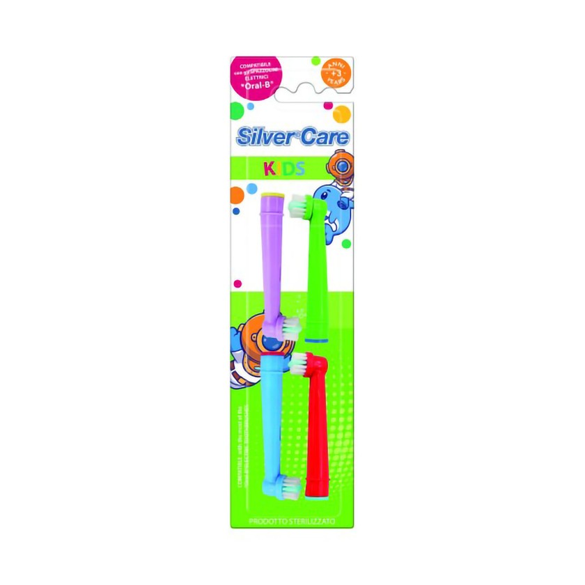 Silver care Sähköhammasharjan vaihtopää Kids Anni +3 Pz.4 1 yksikkö