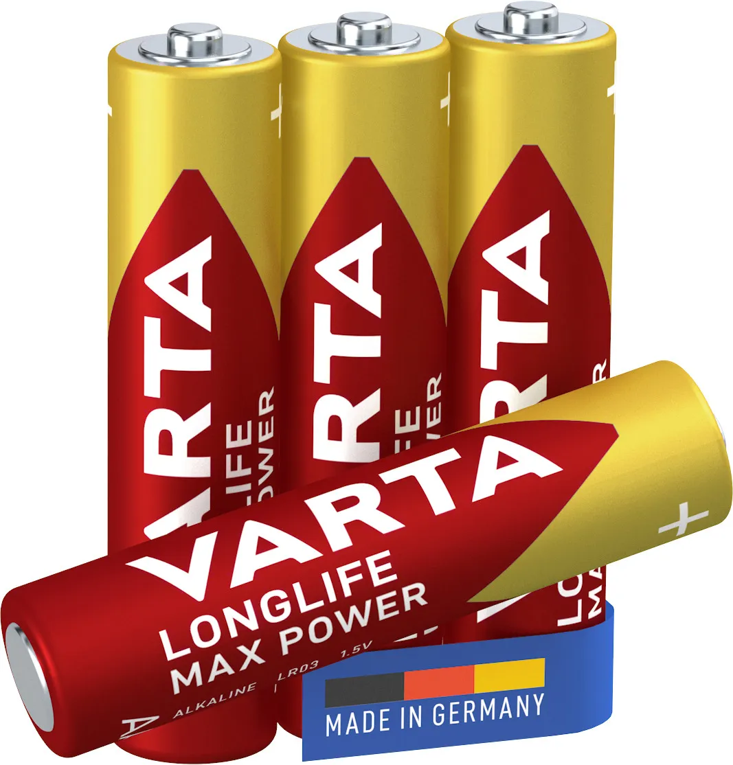 VARTA Longlife Max Power AAA-paristo, 4 kpl