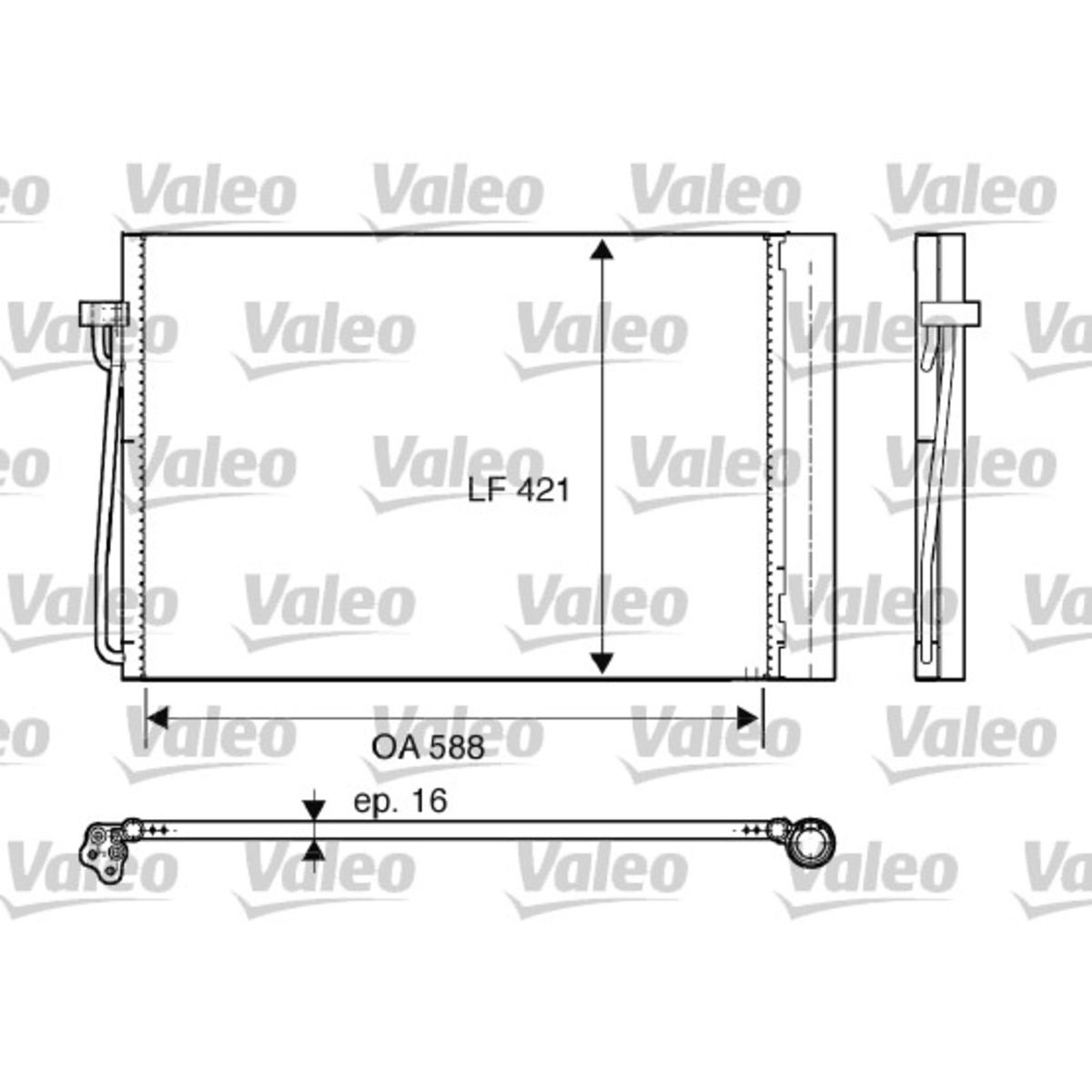 Lauhdutin, ilmastointilaite VALEO 817850