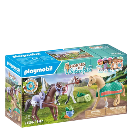 Playmobil Horses of Waterfall Kolme Hevosta Satuloilla
