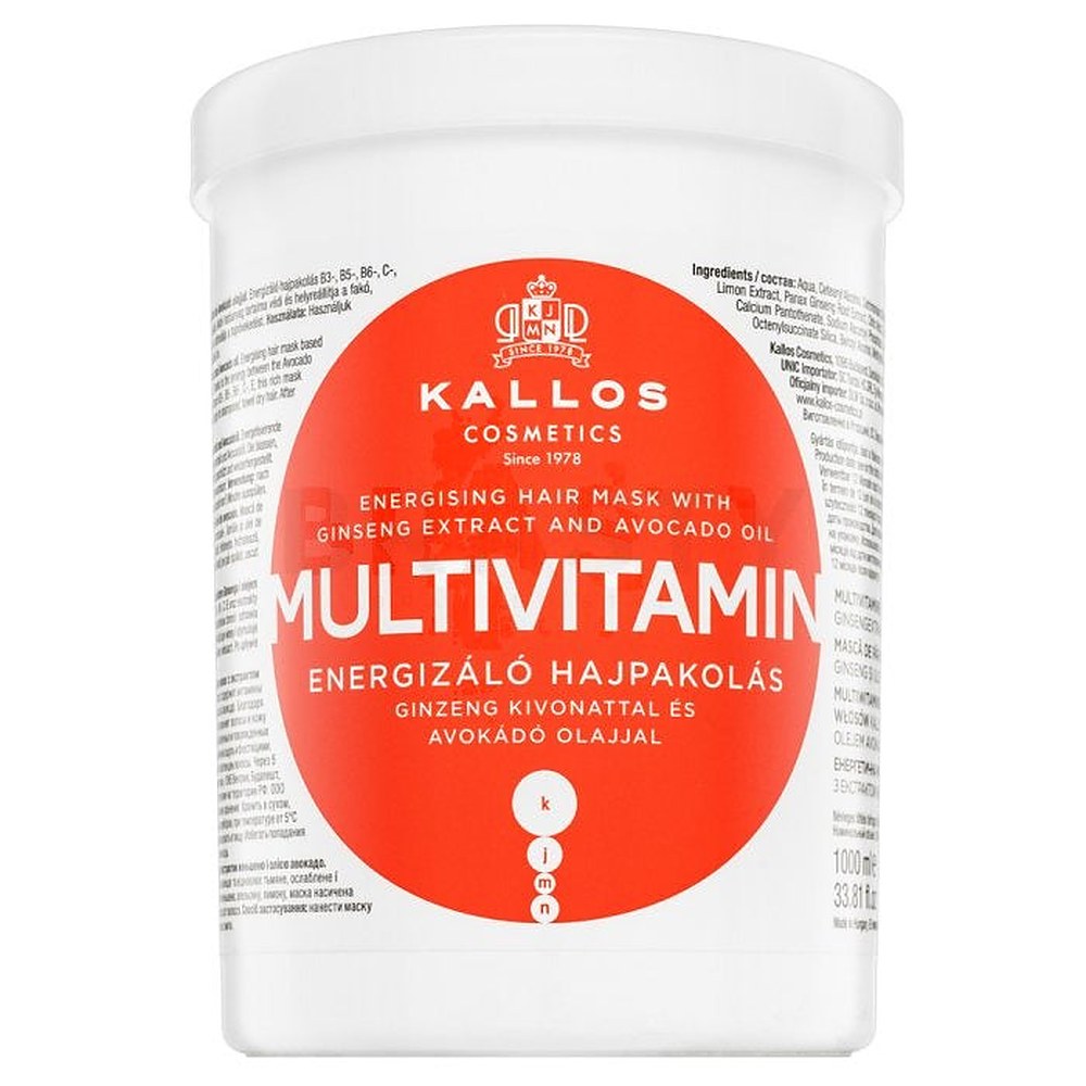 Kallos Monivitamiini ginseng-uutteella ja avokadohiusnaamio - 1000 ml