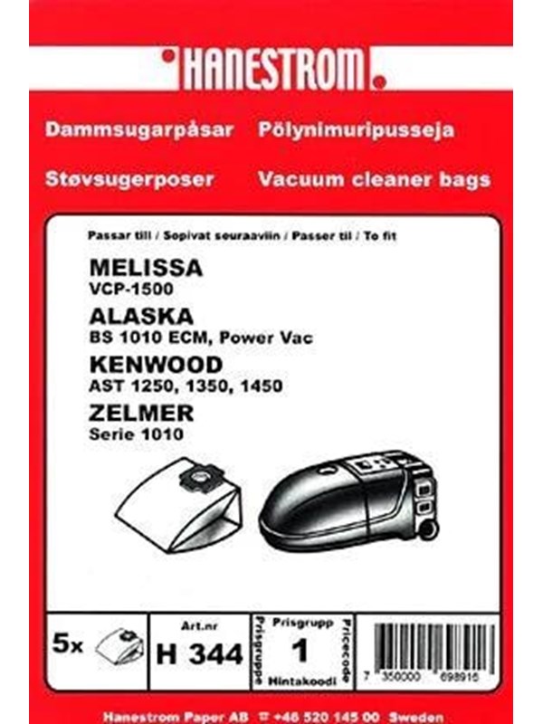 Haneström Pölypussit, paperi, 5kpl. DU12044 Vastaa: N/A