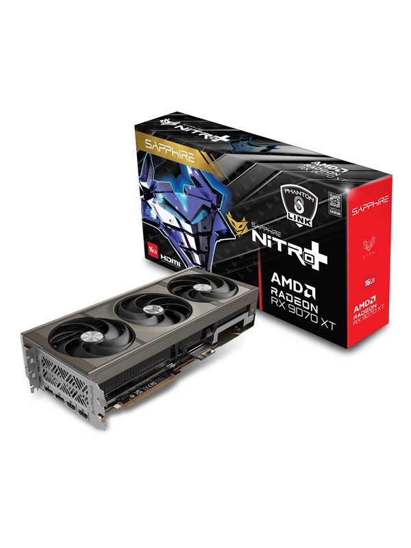 Sapphire Radeon RX 9070 XT PhantomLink - 16GB GDDR6 RAM - Näytönohjaimet