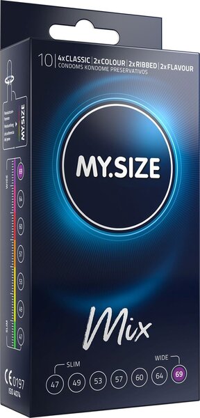 Kondomi - Mix, 69 mm, 10 kpl - My Size