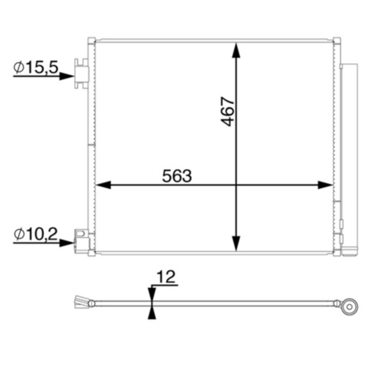 Lauhdutin, ilmastointilaite MAHLE AC 78 000S
