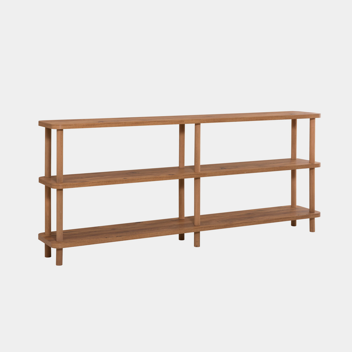 Norda Design Moderni Atlantin mänty -kirjahylly, 180 cm | 100 % melamiinipinnoitettu, 25 mm paksu, ei vaadi työkaluja | Tyylikäs muotoilu