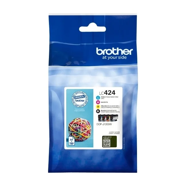 Brother LC424VALDR -mustekasettipakkaus, musta, syaani, magenta, keltainen, 4 kpl
