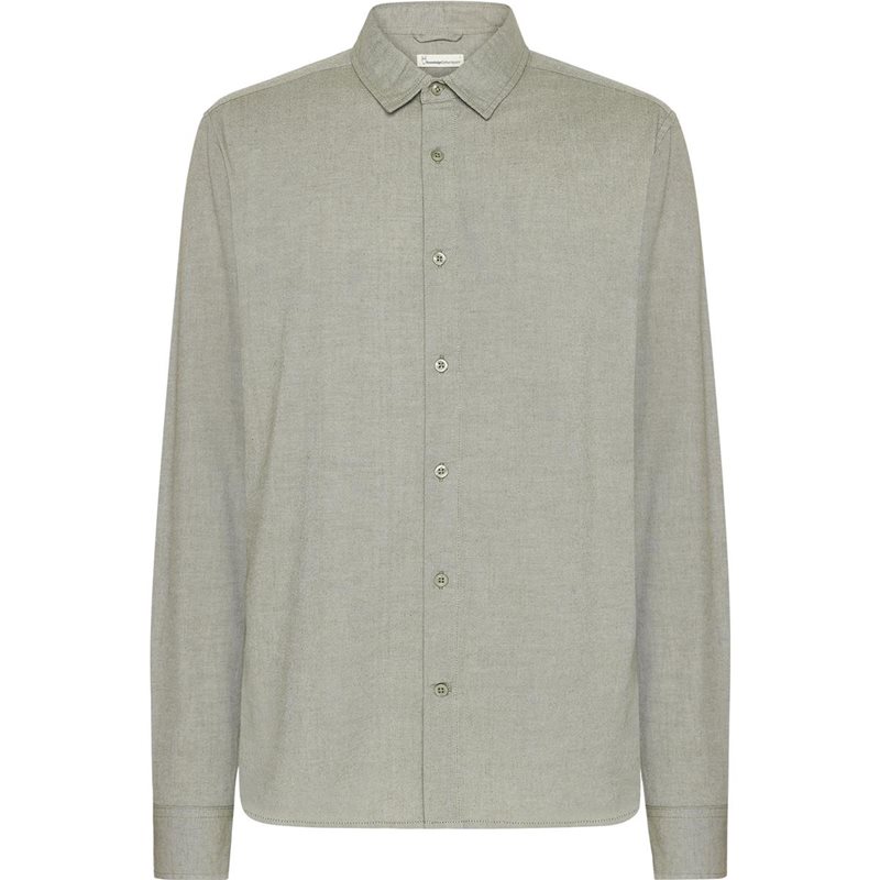 KnowledgeCotton Apparel Regular Fit Light Twill Shirt Burned Olive - S