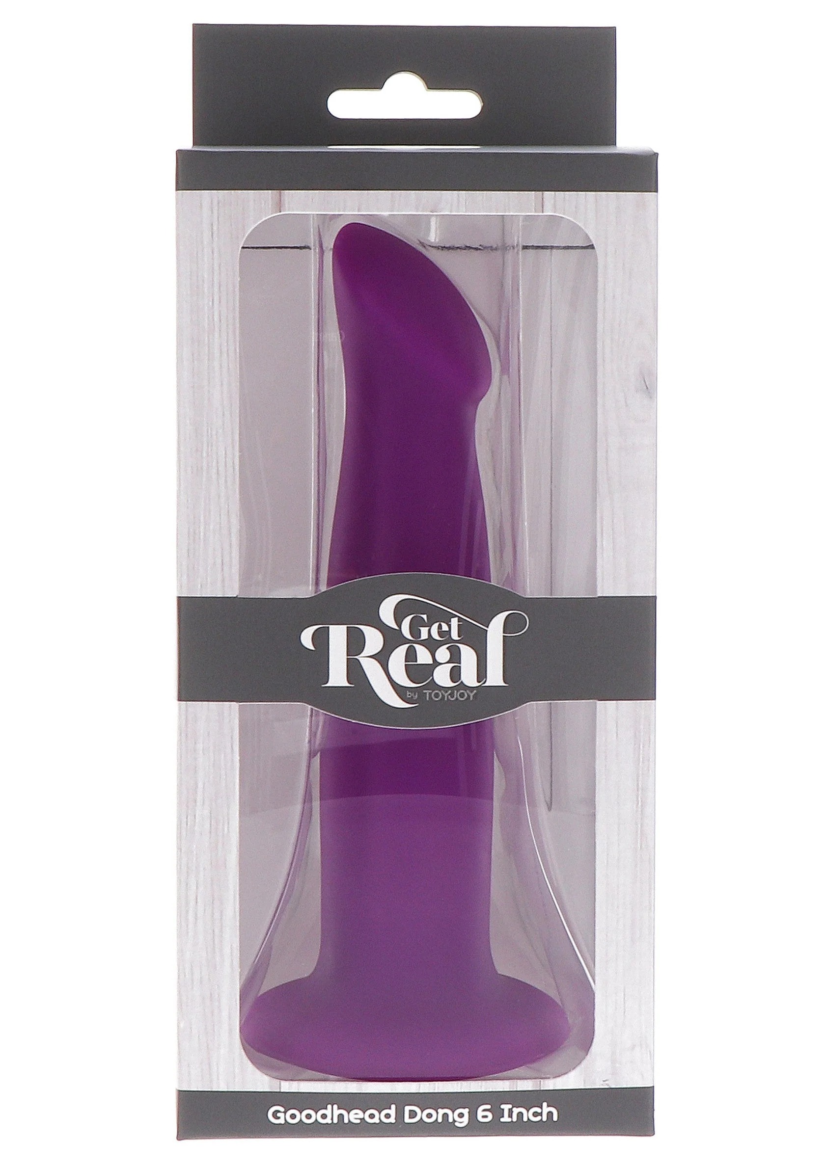 ToyJoy Get Real Goodhead silikonidildo imukupilla 16 cm, violetti