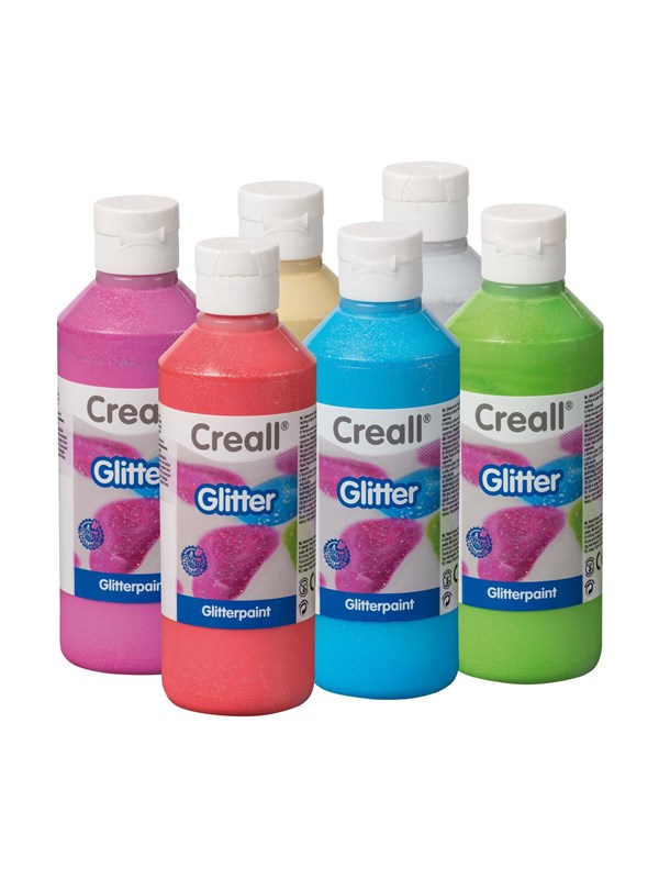 Creall Glitter paint 6x250ml