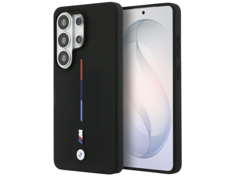 BMW M Silicone Tricolor Line MagSafe Case for Samsung Galaxy S26 Ultra - Black