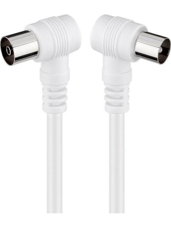 Goobay Vinklad antennkabel ( koaxial-plugg 90° > koaxial-uttag 90°