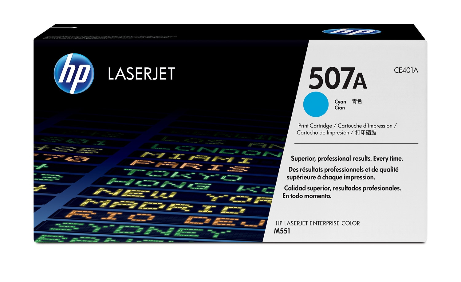 HP 507A High Yield-laservärikasetti, syaani