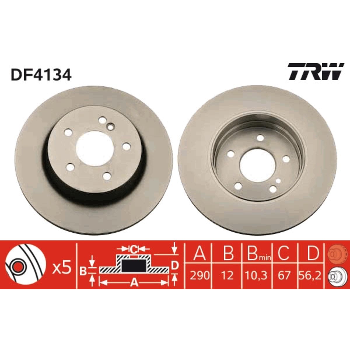 Jarrulevy TRW DF4134