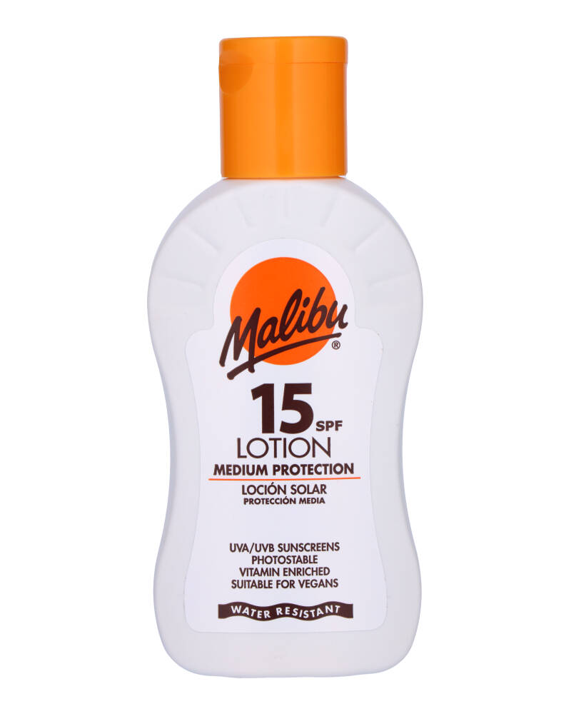 Malibu SPF 15 Keskitaso Suoja Vedenkestävä Aurinkovoide - 100 ml