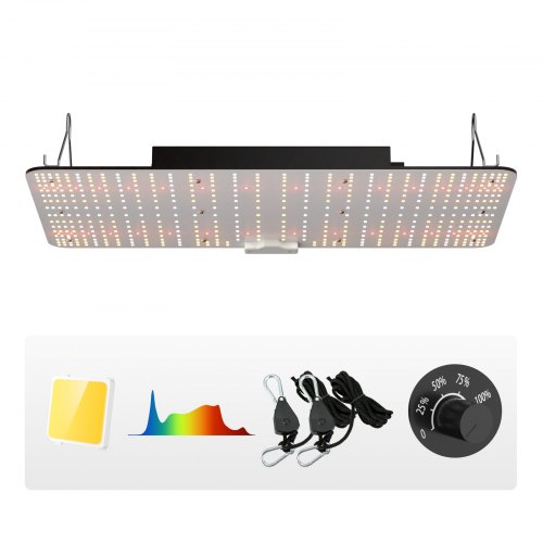 VEVOR LED Grow Light, 200W Full Spectrum Dimmable, High Yield Samsung 2B1B Diodes Growing Lamp for Indoor Plants Seedling Veg and Bloom Greenhouse Growing, Daisy Chain Driver for 60.96 x 121.9 / 91.4 x 91.4 cm Grow Tent